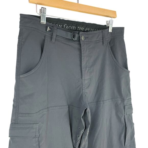 PRANA Men's Stretch Zion Convertible Straight Hiking Pants Charcoal Size 32Wx32L - Picture 2 of 8